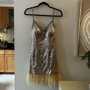 Mac Duggal mini sequin dress, costume dress, or flapper dress